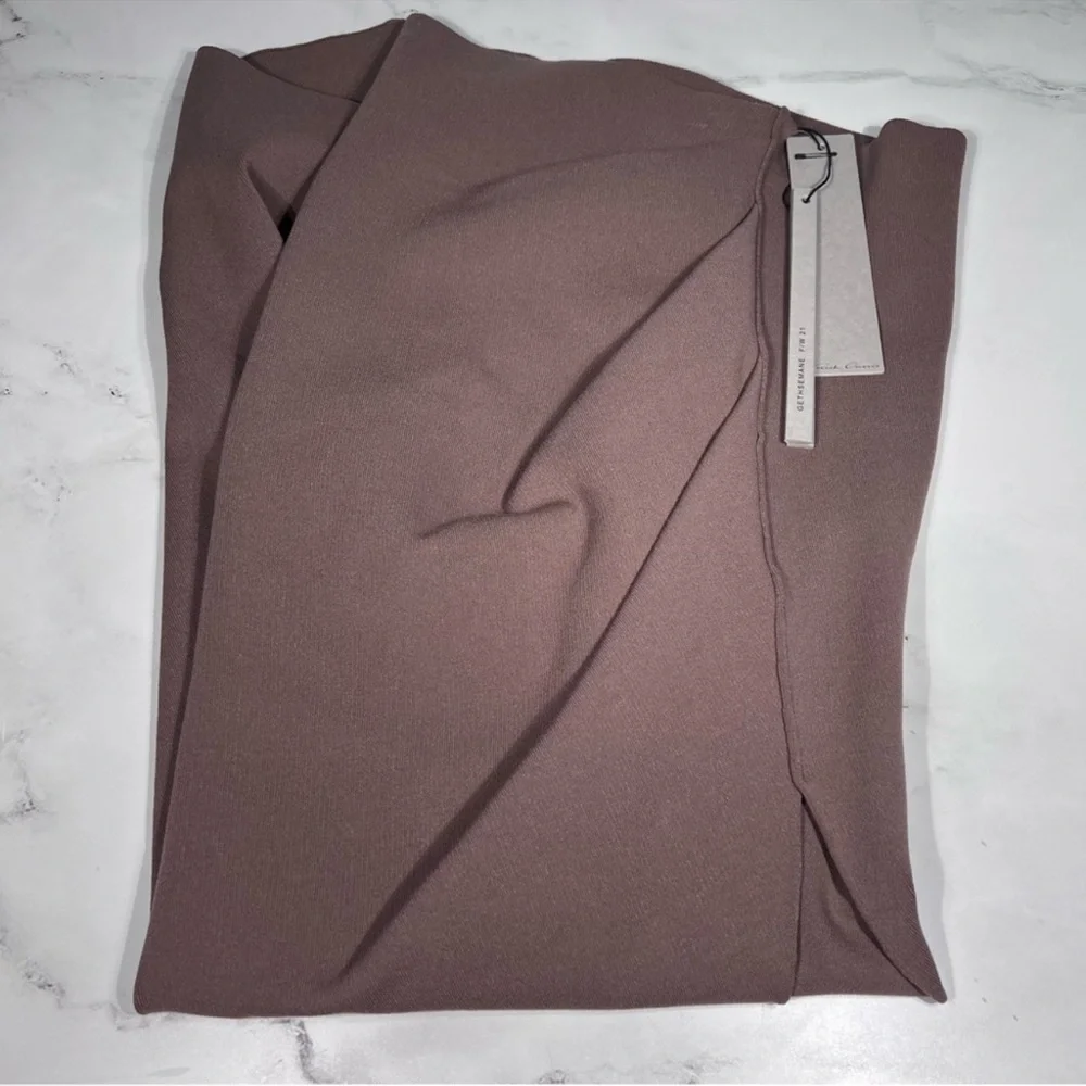 Rick Owens Rent Maxi Bodycon Skirt in Dust - Picture 3 of 14